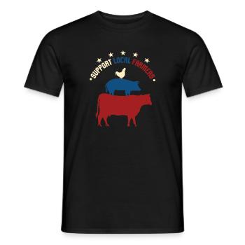 Support Your Local Farmers Pride - Männer T-Shirt - Schwarz - Vorne - AI Model Male 178 light (178cm)