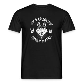 HUSKY - Men's T-Shirt - black - Front - AI Model Male 178 light (178cm)