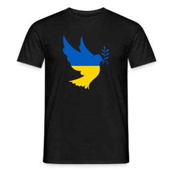 Ukraine Friedenstaube - Männer T-Shirt - Schwarz - Vorne - AI Model Male 178 light (178cm)