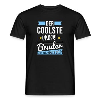 DER COOLSTE GROSSE BRUDER AUF DER GANZEN WELT - Männer T-Shirt - Schwarz - Vorne - AI Model Male 178 light (178cm)