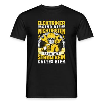 Elektriker Elektroniker Geschenk - Männer T-Shirt - Schwarz - Vorne - AI Model Male 178 light (178cm)