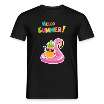 Hello Summer! - Männer T-Shirt - Schwarz - Vorne - AI Model Male 178 light (178cm)