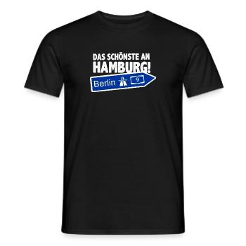 BERLIN DAS SCHÖNSTE AN HAMBURG - Männer T-Shirt - Schwarz - Vorne - AI Model Male 178 light (178cm)
