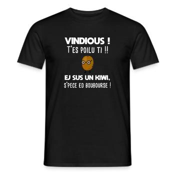 Vindious, Humour Ch'tis Drôle et expression Cadeau - T-shirt homme - noir - Devant - AI Model Male 178 light (178cm)