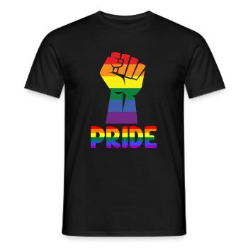 LGBTQ Regenbogen Faust Proud Gay Pride - Männer T-Shirt - Schwarz - Vorne - AI Model Male 178 light (178cm)