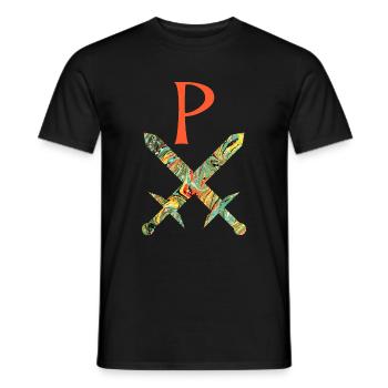 gekreuzte schwerter e 200 p - Männer T-Shirt - Schwarz - Vorne - AI Model Male 178 light (178cm)