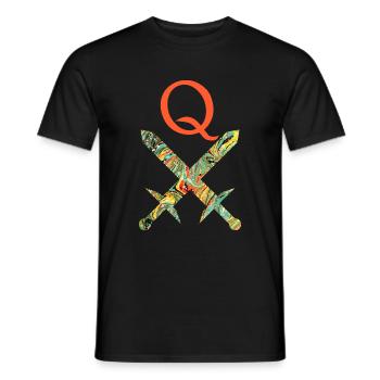 crossed swords e 200 q - Men's T-Shirt - black - Front - AI Model Male 178 light (178cm)