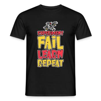 Experiment Fail Learn Repeat 2 - Men's T-Shirt - black - Front - AI Model Male 178 light (178cm)