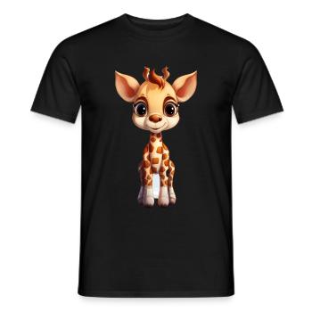 Cute Giraffe Baby - Männer T-Shirt - Schwarz - Vorne - AI Model Male 178 light (178cm)