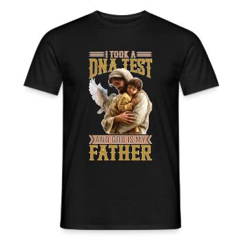 I Took A Dna Test And God Is My Father 38 - Men's T-Shirt - black - Front - AI Model Male 178 light (178cm)