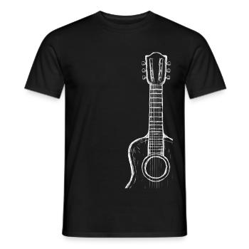Gitarre - Männer T-Shirt - Schwarz - Vorne - AI Model Male 178 light (178cm)
