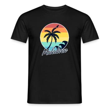 Malediven - Männer T-Shirt - Schwarz - Vorne - AI Model Male 178 light (178cm)