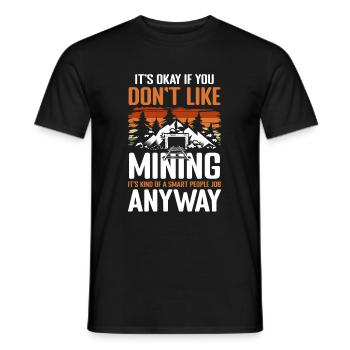 Coal Shovel Miner Treasures - Men's T-Shirt - black - Front - AI Model Male 178 light (178cm)