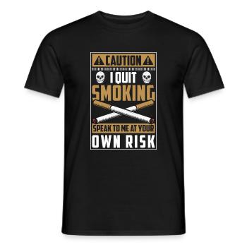 Do not smoke nicotine tobacco - Men's T-Shirt - black - Front - AI Model Male 178 light (178cm)