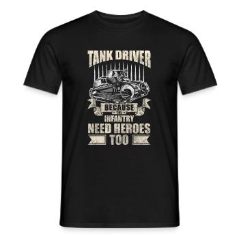 Military Army Soldier Armor - Men's T-Shirt - black - Front - AI Model Male 178 light (178cm)