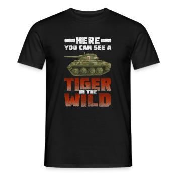 Krieg Panzerkampfwagen Waffen Bundeswehr - Männer T-Shirt - Schwarz - Vorne - AI Model Male 178 light (178cm)