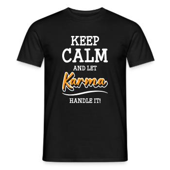Karma Einstellung - Männer T-Shirt - Schwarz - Vorne - AI Model Male 178 light (178cm)