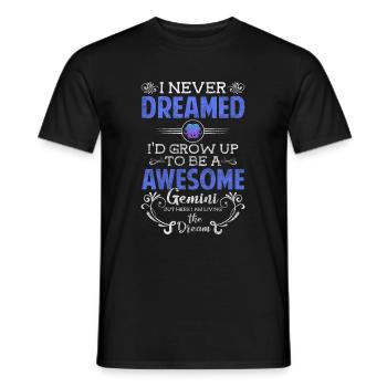 Constellation de naissance du zodiaque des Gémeaux - T-shirt homme - noir - Devant - AI Model Male 178 light (178cm)