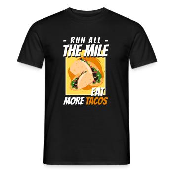 Taco Food Latino Burrito - Men's T-Shirt - black - Front - AI Model Male 178 light (178cm)