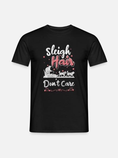 Sledding Snow Luge Holiday - Men's T-Shirt - black