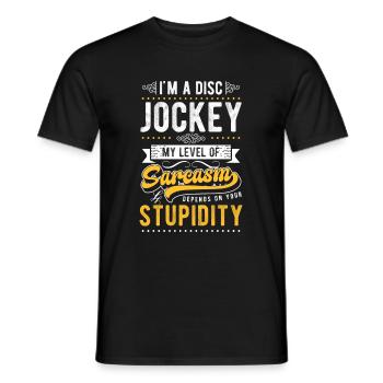 DJ Club Electro - Männer T-Shirt - Schwarz - Vorne - AI Model Male 178 light (178cm)