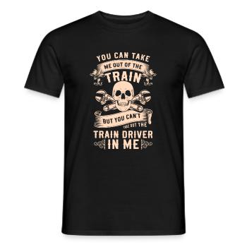 Locomotive de voie de conducteur de train - T-shirt homme - noir - Devant - AI Model Male 178 light (178cm)