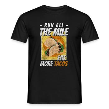 Tacos Espagnol Affamé Cinco de Mayo - T-shirt homme - noir - Devant - AI Model Male 178 light (178cm)