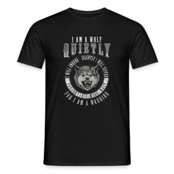 Wolf Guide Nature - Men's T-Shirt - black - Front - AI Model Male 178 light (178cm)