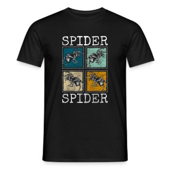 Spider Web Arachnid Hunter Phobia - Men's T-Shirt - black - Front - AI Model Male 178 light (178cm)