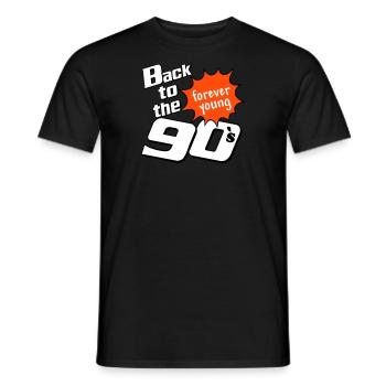 90s Party , Theme Party , forever Young (25) - Men's T-Shirt - black - Front - AI Model Male 178 light (178cm)