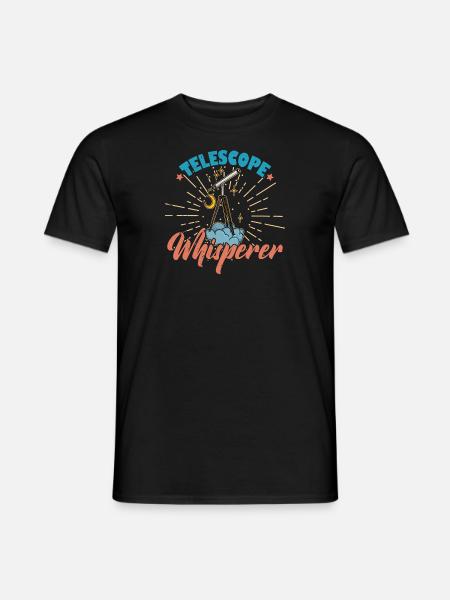 Space Stars Planets Telescope Astronomy - T-shirt homme - noir