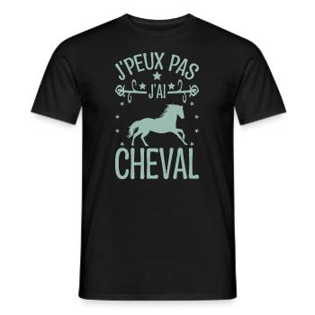 I can't I have horse - Men's T-Shirt - black - Front - AI Model Male 178 light (178cm)