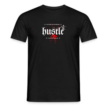 Hustle You Sleep Like You're Rich I'm up like I'm - Men's T-Shirt - black - Front - AI Model Male 178 light (178cm)