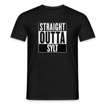 Straight Outta Sylt - Männer T-Shirt - Schwarz - Vorne - AI Model Male 178 light (178cm)