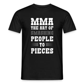 MMA funny saying - Men's T-Shirt - black - Front - AI Model Male 178 light (178cm)