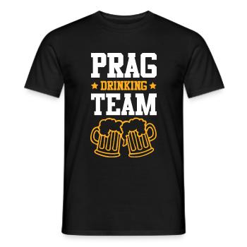 Prague Équipe de buveurs - T-shirt homme - noir - Devant - AI Model Male 178 light (178cm)