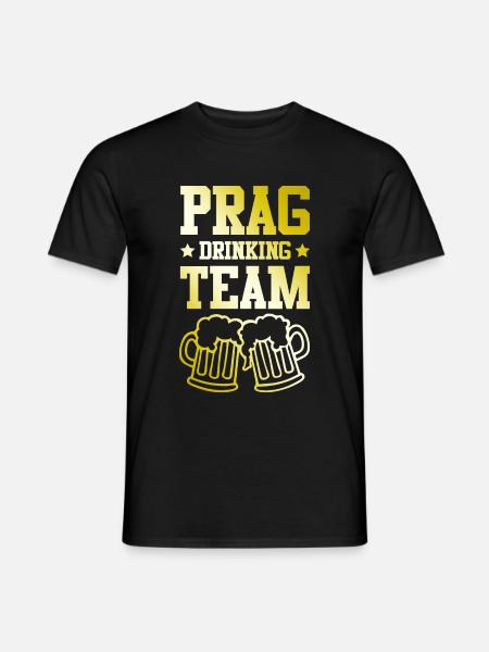 Prag Drinking Team - Männer T-Shirt - Schwarz