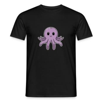 Bébé poulpe de poulpe doux animal - T-shirt homme - noir - Devant - AI Model Male 178 light (178cm)