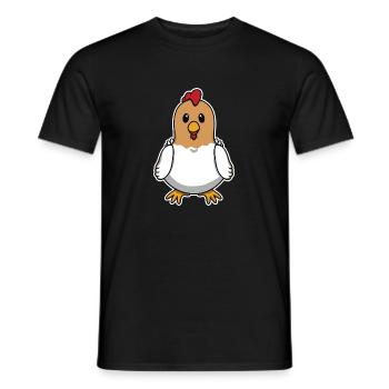 Cute animal baby chicken chicken chicken chickens - Men's T-Shirt - black - Front - AI Model Male 178 light (178cm)