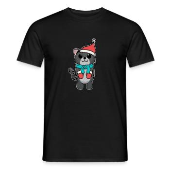 Mignon animal bébé chat chaton tomcat - T-shirt homme - noir - Devant - AI Model Male 178 light (178cm)