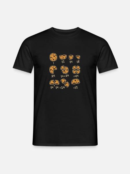 Kekse Keks Schoko Mathematik Bruchrechnen Lehrer - Männer T-Shirt - Schwarz