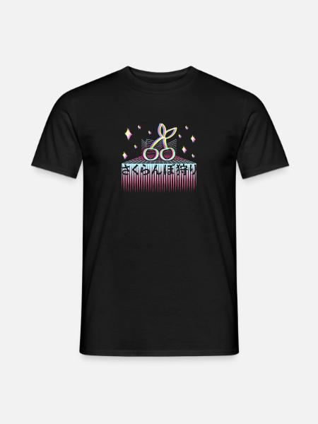 Retrowave 80er Retro Kirsche - Männer T-Shirt - Schwarz