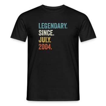 Legendary Since July 2004 18. Geburtstag - Männer T-Shirt - Schwarz - Vorne - AI Model Male 178 light (178cm)