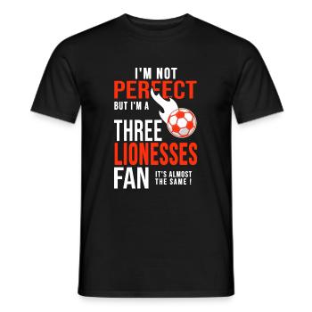 football féminin Three Lionesses fan - T-shirt homme - noir - Devant - AI Model Male 178 light (178cm)