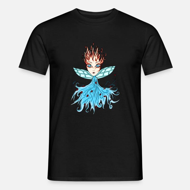 Feuer-fe Winde - Männer T-Shirt - Schwarz