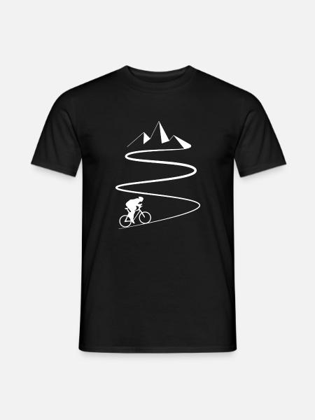 Mountain bike uphill - Men's T-Shirt - black
