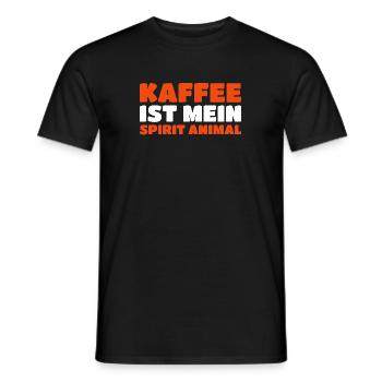 Coffee as a life motto - Men's T-Shirt - black - Front - AI Model Male 178 light (178cm)