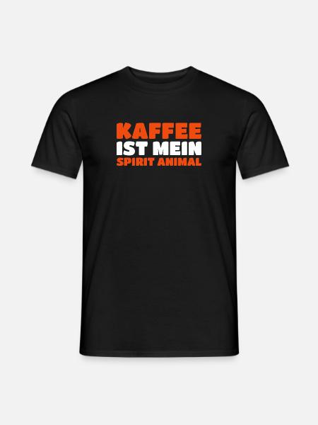 Kaffee als Lebensmotto - Männer T-Shirt - Schwarz