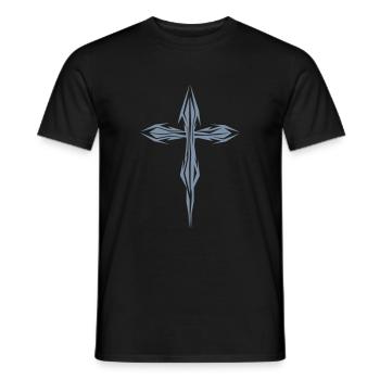 metal cross - T-shirt homme - noir - Devant - AI Model Male 178 light (178cm)