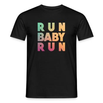 Run Baby Run - T-shirt homme - noir - Devant - AI Model Male 178 light (178cm)